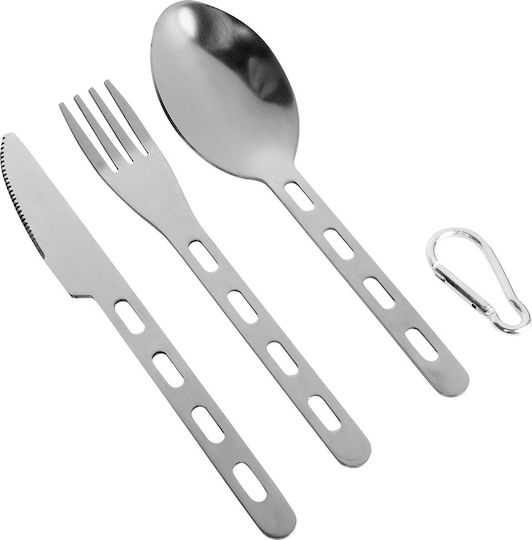 Travel Cutlery Carabiner Steel 3 Pcs