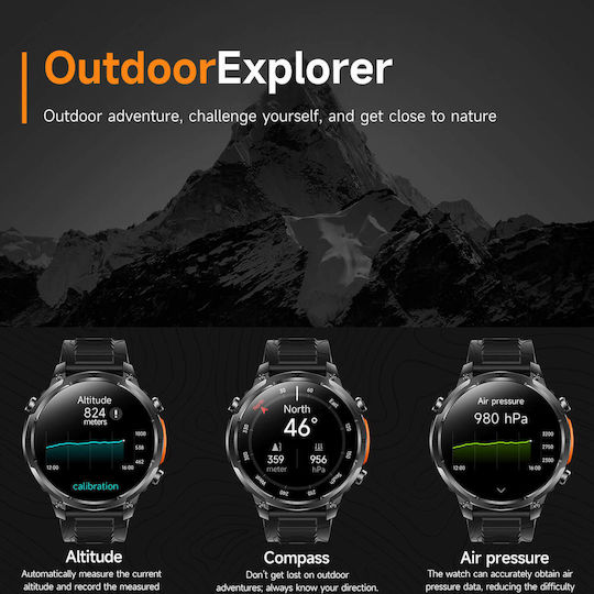 Microwear MK100 Smartwatch with Heart Rate Monitor (Black)
