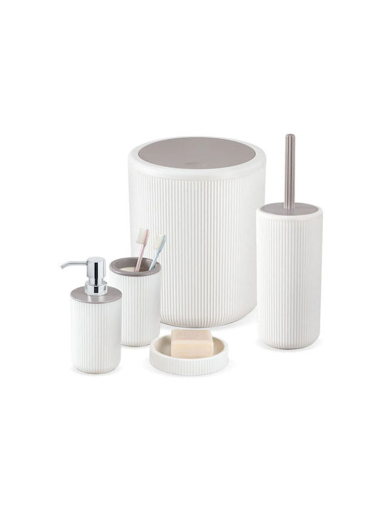 SteweHome SteweHome Badezimmerzubehör-Set Kunststoff Beiges 5 Stück SteweHome SteweHome Badezimmerzubehör-Set Kunststoff Beiges 5 Stück