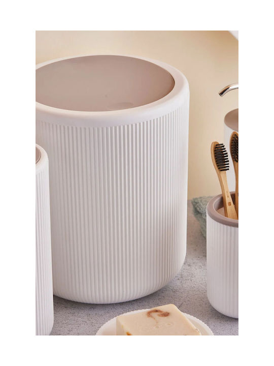 SteweHome Set Accesorii Baie Plastic Bej 5 Bucăți