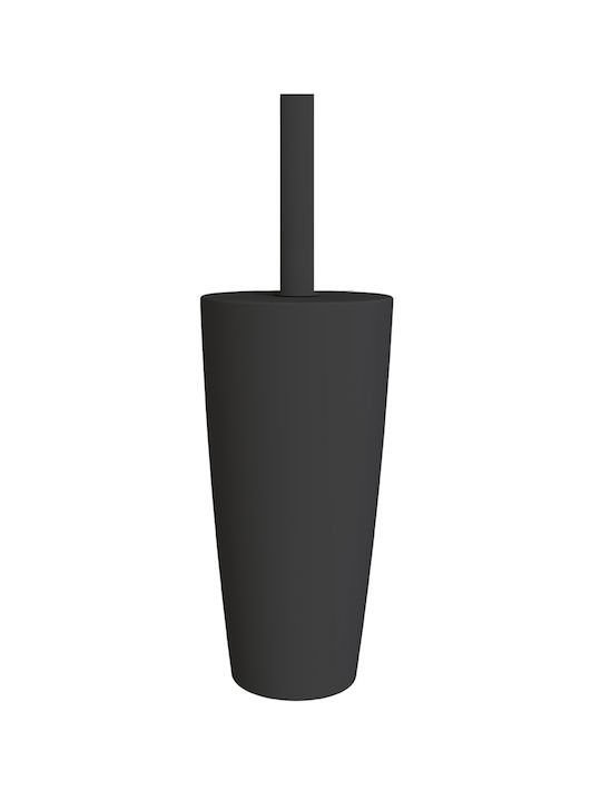 SteweHome Bathroom Accessory Set Plastic Black 5 Pieces