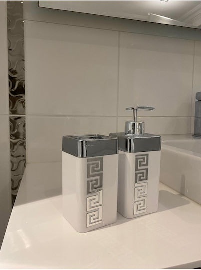SteweHome Сет Аксесоари За Баня Пластмасови Бели 5 Броя