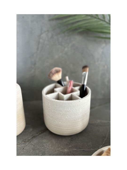 SteweHome Bathroom Accessory Set Resin Beige 5 Pieces