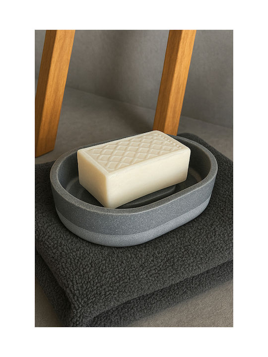 SteweHome Bathroom Accessory Set Resin Grey 5 Pieces