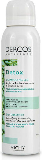 Dercos Nutrients Detox Сух Шампоан За Дълбоко Почистване За Всички Типове Коса 150ml