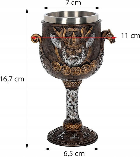 Viking Ποτήρι Κολωνάτο Πλαστικό Γκρι 160ml