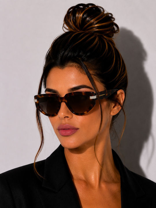 Victoria Beckham Γυναικεία Γυαλιά Ηλίου με Καφέ Κοκκάλινο Σκελετό και Καφέ Φακό