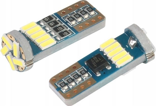 2x W5w Led T10 Vision Parking Light Bulb 6000k 12v Canbus White