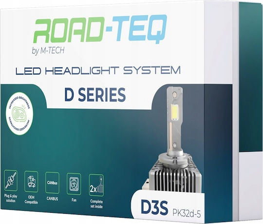 D3s Led Xenon Bulbs 12/24v Plug & Play Canbus 6000k 35w
