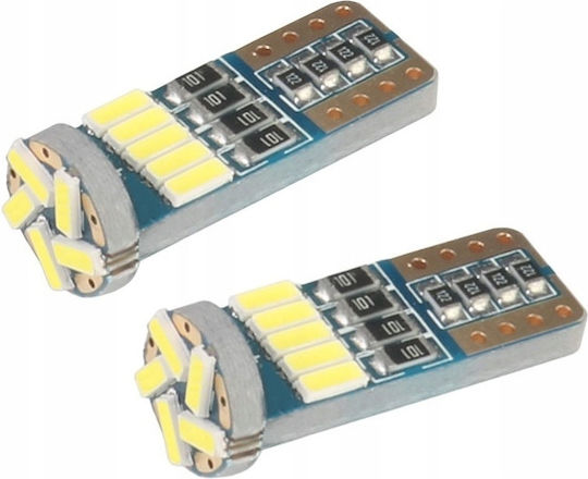 2x W5w Led T10 Vision Parking Light Bulb 6000k 12v Canbus White