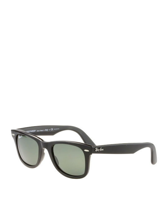 Ray Ban Унисекс Слънчеви Очила с Черна Пластмасова Рамка и Зелени Поляризирани Стъкла