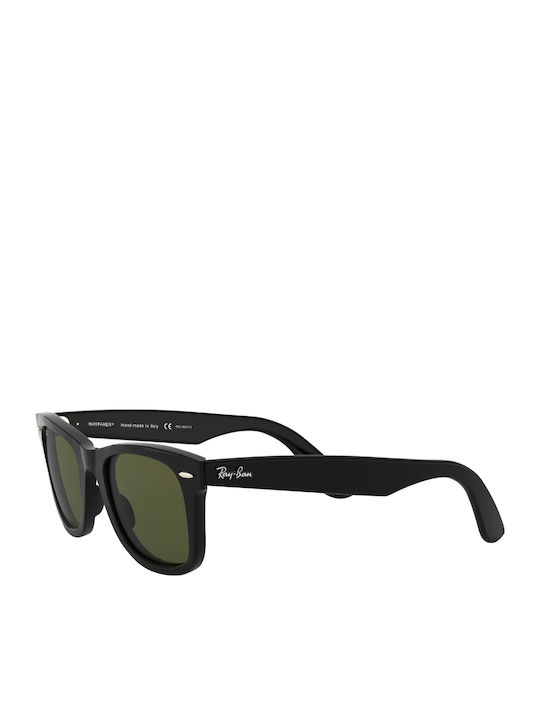 Ray Ban Унисекс Слънчеви Очила с Черна Пластмасова Рамка и Зелени Поляризирани Стъкла
