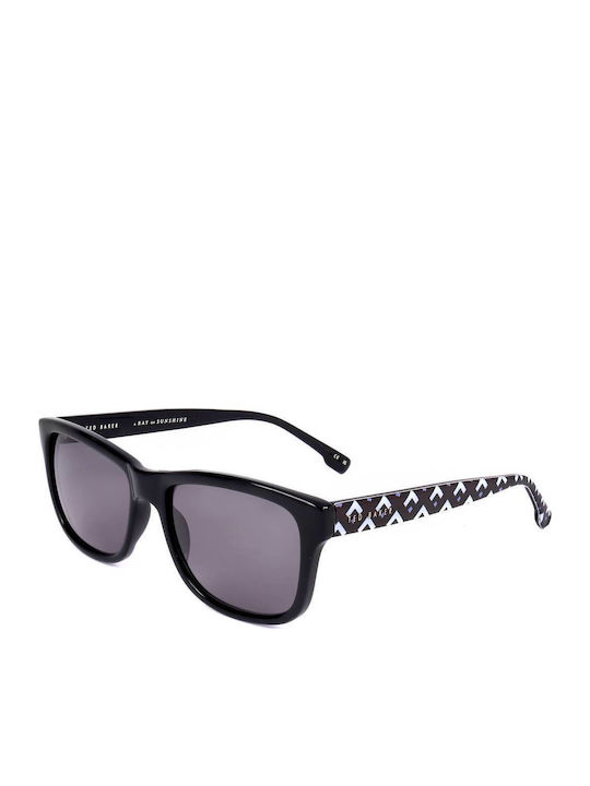 Ted Baker Unisex Sunglasses with Black Plastic Frame and Green Lens TB1455 011