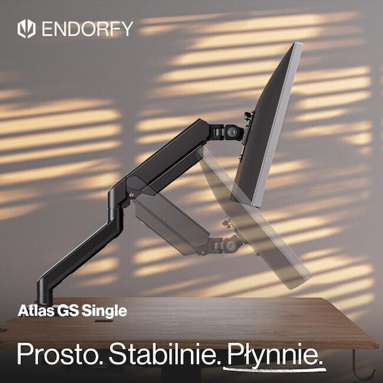 Endorfy Atlas GS Single Βάση Γραφείου Οθόνης έως 35" με Βραχίονα Γκρι