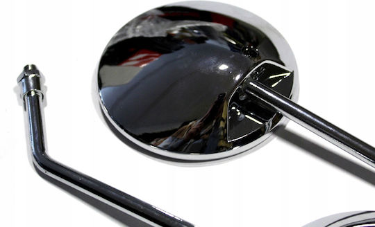 New Mirror Motorcycle Mirrors Chrome M10 Scooter Custom Bobber Chopper