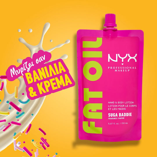 NYX Professional Makeup Fat Oil Moisturizing Body Lotion with Vanilla Scent 150ml