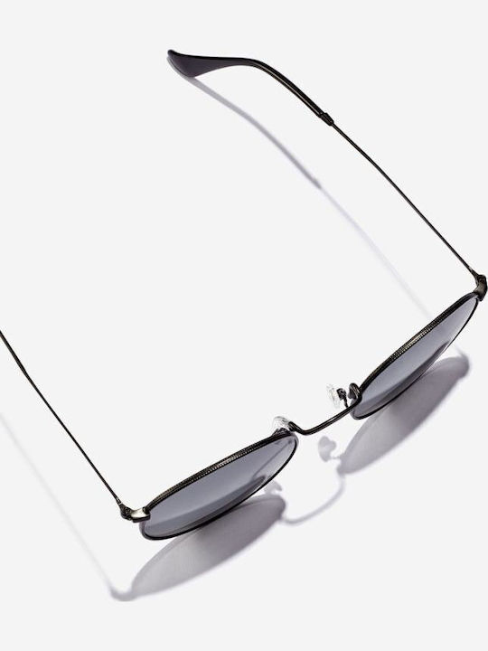 Hawkers Moma Unisex Sunglasses with Black Metal Frame and Gray Polarized Lens HMMI22BGMP