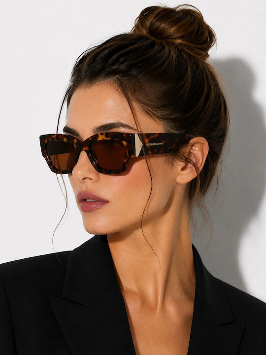 Victoria Beckham Γυαλιά Ηλίου Καφέ με Κοκκάλινο Σκελετό Victoria Beckham Γυαλιά Ηλίου Καφέ με Κοκκάλινο Σκελετό