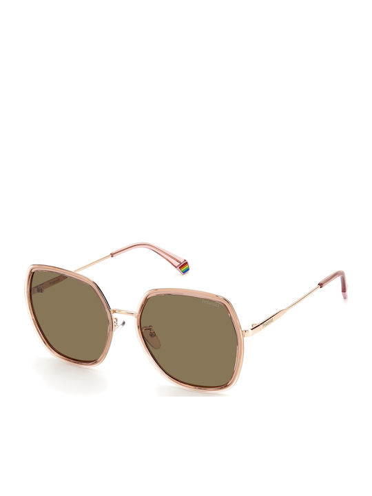 Polaroid Women's Sunglasses with Brown Frame and Brown Polarized Lens PLD6153/G/S 35J/SP