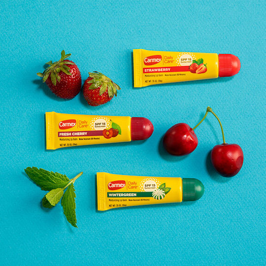 Set 3x Carmex Daily Care Spf15 Balsam de Buze Hidratant Mix Arome 10 G