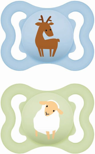 Mam Orthodontic Pacifiers Silicone Little Whale - Blue-Viridian for 2-6 months 2pcs