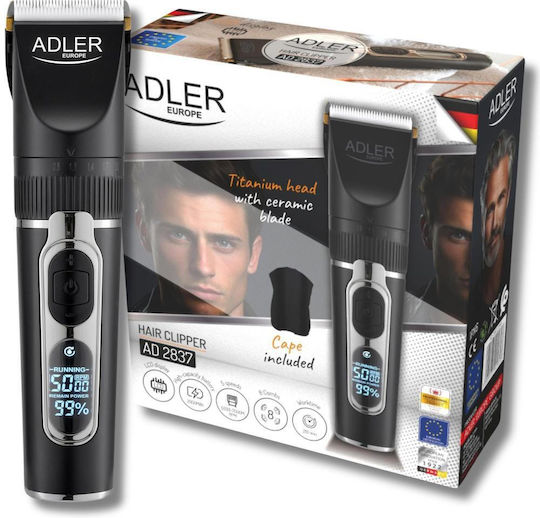 Adler Aparat De Tuns Profesional Reîncărcabil Negru AD 2837