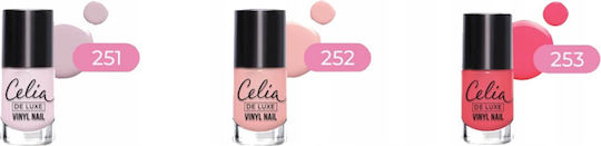 Celia De Luxe Glossy Pink Nail Polish 252 10ml