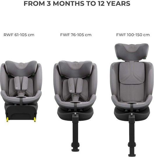 Kinderkraft Endura Safe Modular System Baby Car Seat i-Size with Isofix Grey 0-36 kg