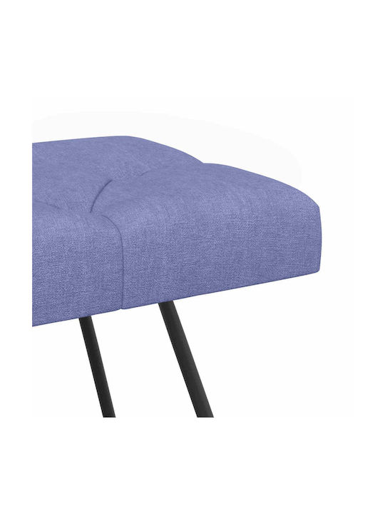 Wooden Blue Denim Bench Stool 80x40x46cm