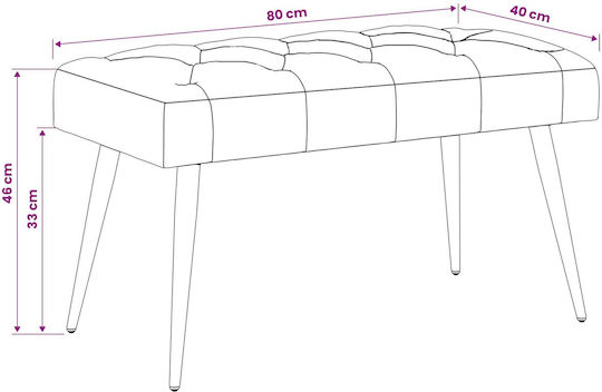 Samt Türkis Tabouret 80x40x46cm