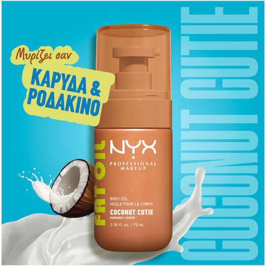 NYX Professional Makeup Fat Oil Body Shimmering Λάδι Σώματος Coconut Cutie 70ml