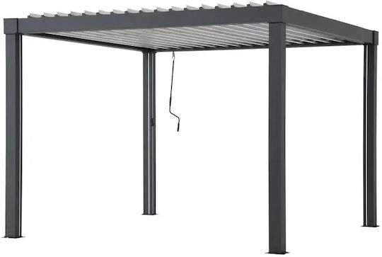 Gartenlaube mit Decke in Grau Farbe 306x306cm