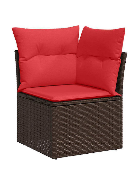 vidaXL Garden & Outdoor Furniture Set 9 Pieces Living Room Brown and Red