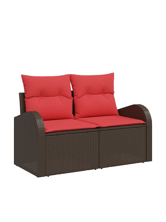 vidaXL Garden & Outdoor Furniture Set 9 Pieces Living Room Brown and Red