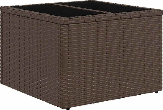 vidaXL Garden & Outdoor Furniture Sets Living Room Set 5 Pieces Brown with Pillows