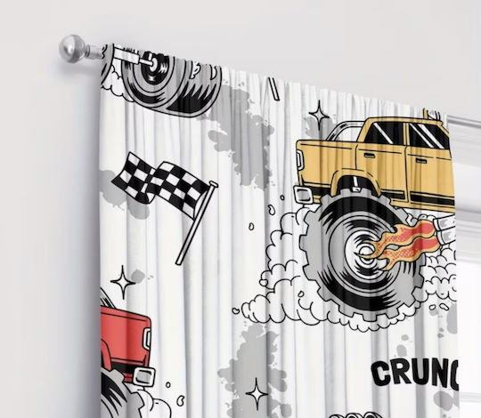 Cars Curtain With Tunnel