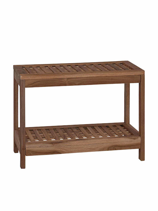 vidaXL Επιδαπέδια Ραφιέρα Μπάνιου Ξύλινη 60x30x45cm Καφέ