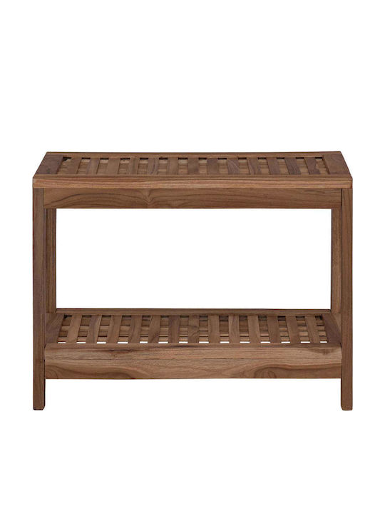 vidaXL Επιδαπέδια Ραφιέρα Μπάνιου Ξύλινη 60x30x45cm Καφέ