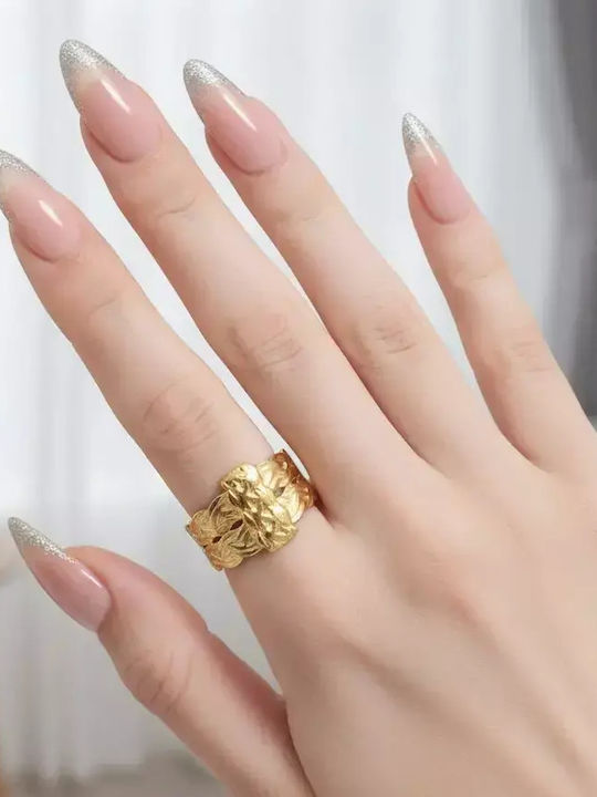 Nire Damen Ring aus Stahl Vergoldet
