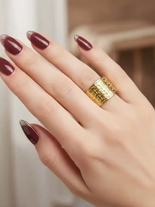 Nire Damen Ring aus Stahl Vergoldet