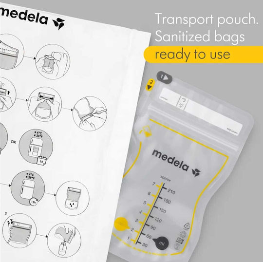 Medela Σακουλάκια Αποθήκευσης Μητρικού Γάλακτος 210ml 50τμχ