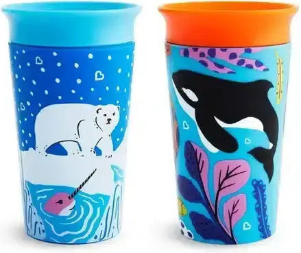 Munchkin Miracle 360° Sippy Cup, Polar Orca, Training Cup, 2x266ml