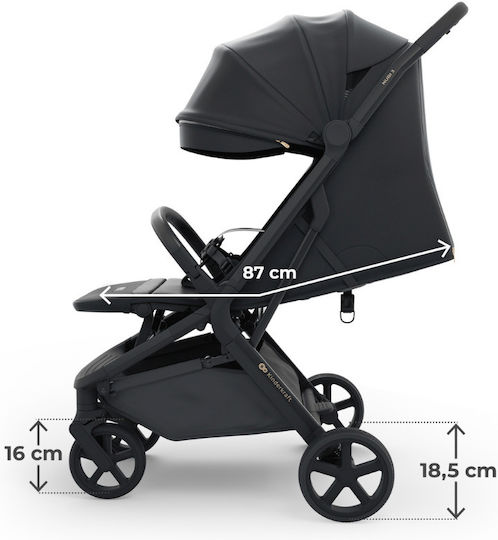 Kinderkraft Nubi 3 Baby Stroller Suitable for Newborn Midnight Black 8.7kg