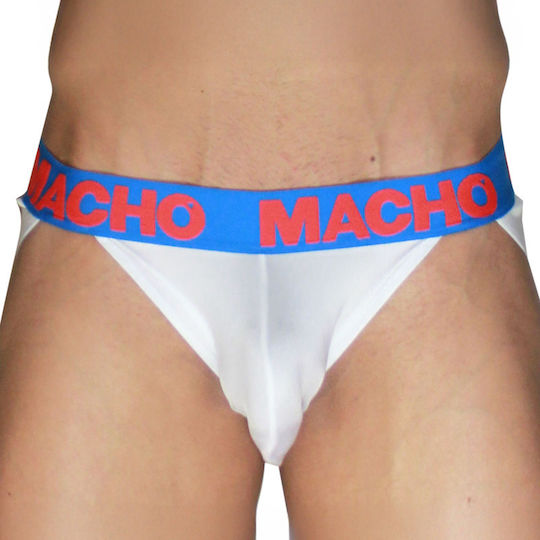 Macho Underwear Lenjerie Bărbătească Jockstrap Alb