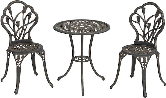 Living Room Set 3 Pieces Bronze