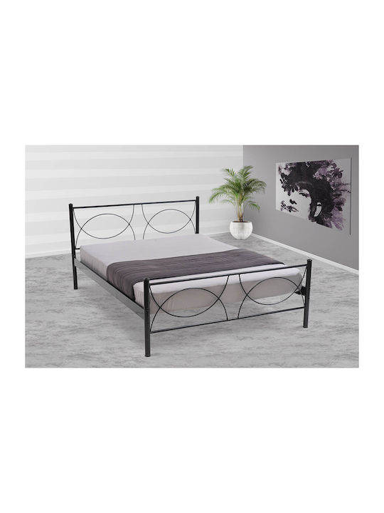 Cup Bed Metal Brown for Mattress 110x190cm