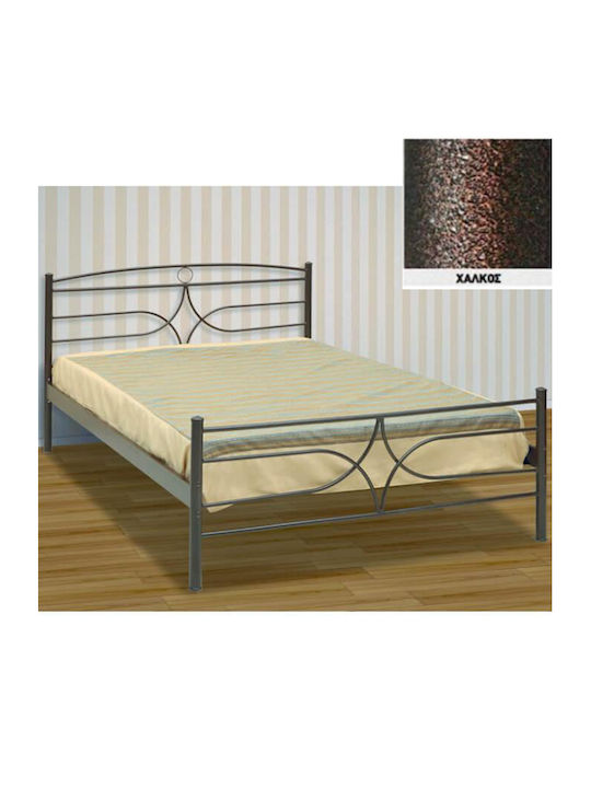 Samos Bett Doppel Mit Metall Kupfer Für Matratze 150x200cm
