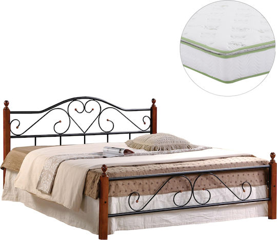 Candy Doppelbett mit Matratze 150x200cm Dirty Oak