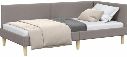 Κρεβάτι Μονό για Στρώμα 80x200cm Taupe Κρεβάτι Μονό για Στρώμα 80x200cm Taupe