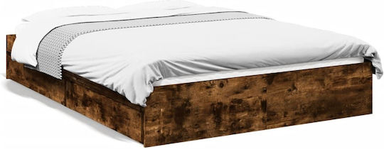 Κρεβάτι King Size για Στρώμα 200x200cm Καφέ Κρεβάτι King Size για Στρώμα 200x200cm Καφέ